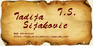 Tadija Šijaković vizit kartica